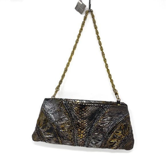 Inge Christopher Python Clutch with Chain Straps - Picture 7 of 8